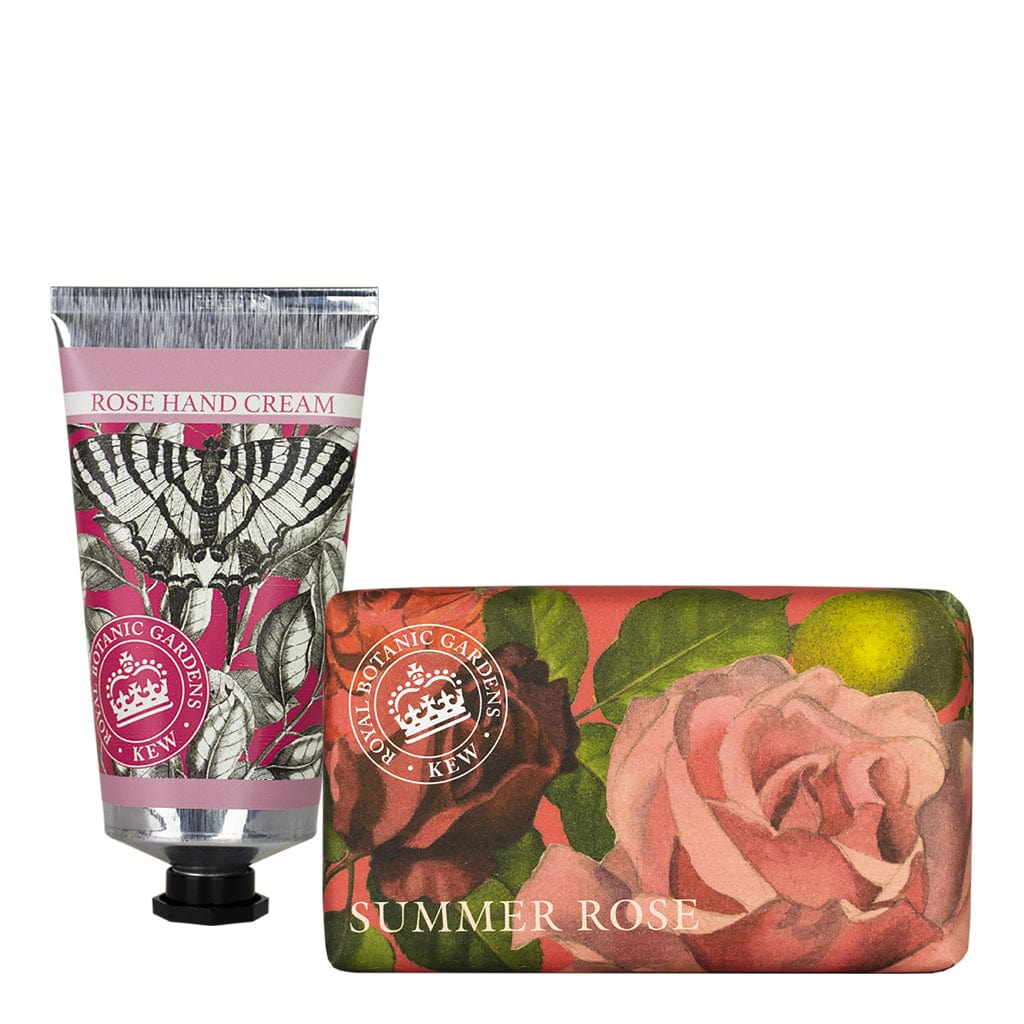 Summer Rose Hand Cream & Soap Bundle - Royal Kew Gardens