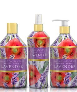 Rudy Lavender Bath & Body Gift Set – Body Wash, Hand Soap & Body Mist