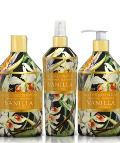 Rudy Vanilla Bath & Body Gift Set – Body Wash, Hand Soap & Body Mist