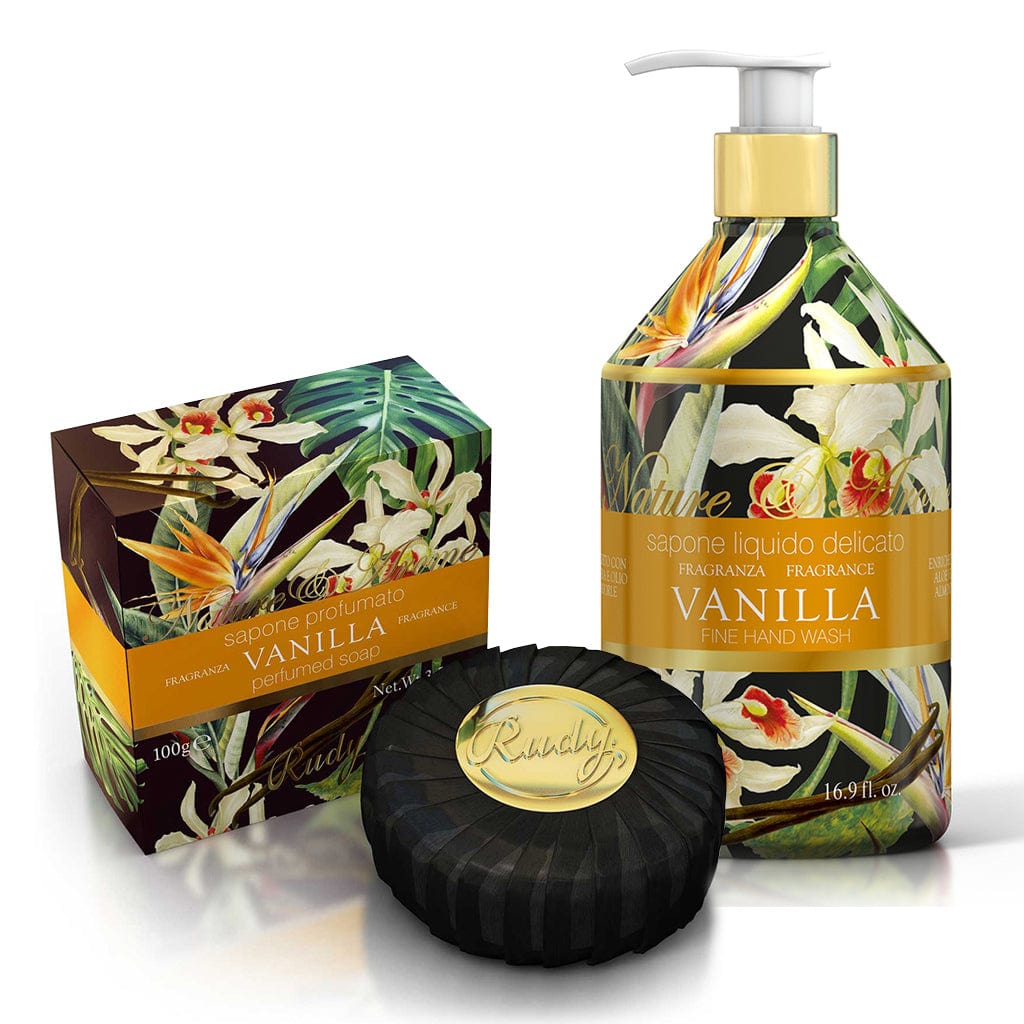 Rudy Vanilla Hand Care Duo Gift Set – Hand Soap & Soap Bar