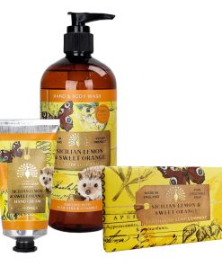 Sicilian Lemon & Orange Hand Cream, Soap & Wash Bundle - The English Soap Company