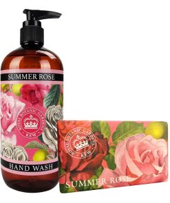 Summer Rose Hand Wash & Soap Bar Bundle - Royal Kew Gardens